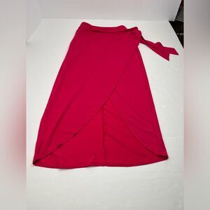 Reformation‎ Rika Corvette Hot Pink Jersey Knit Wrap Tulip Hem Skirt Medium NWOT